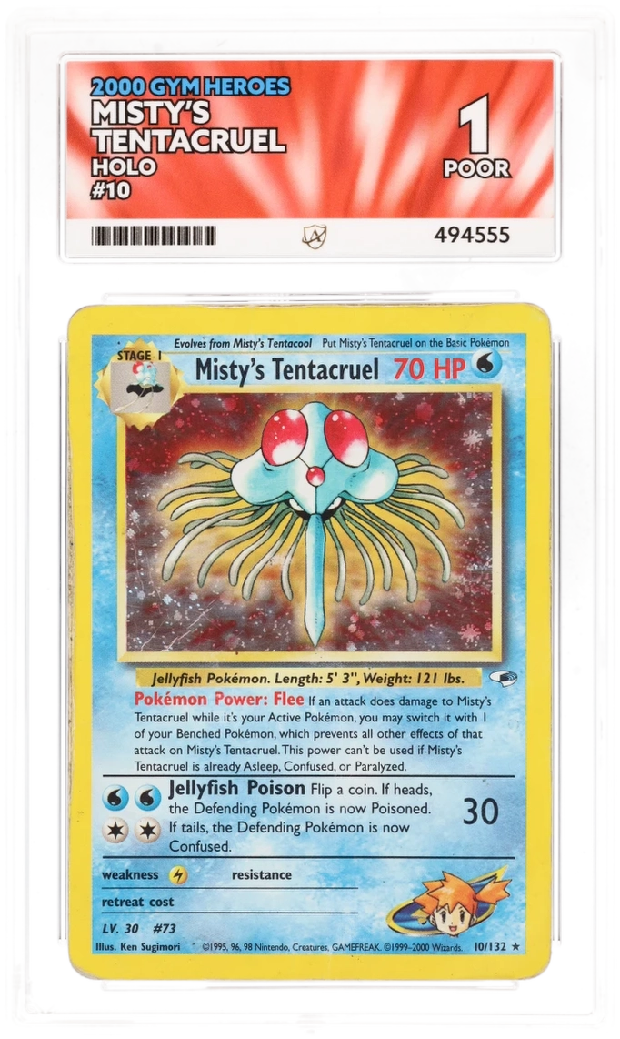 ACE 1 Misty's Tentacruel - Gym Heroes 2000 - 10/132 - Holo