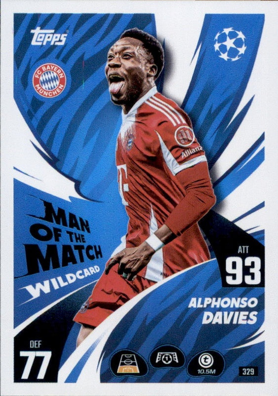 Alphonso Davies - Topps Match Attax 2025/26 Man of the Match Wildcard 329