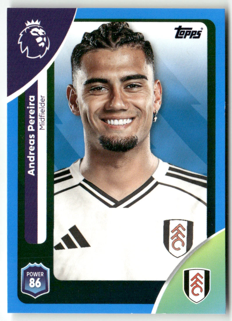Andreas Pereira Blue Parallel - Topps Premier League 2025/26