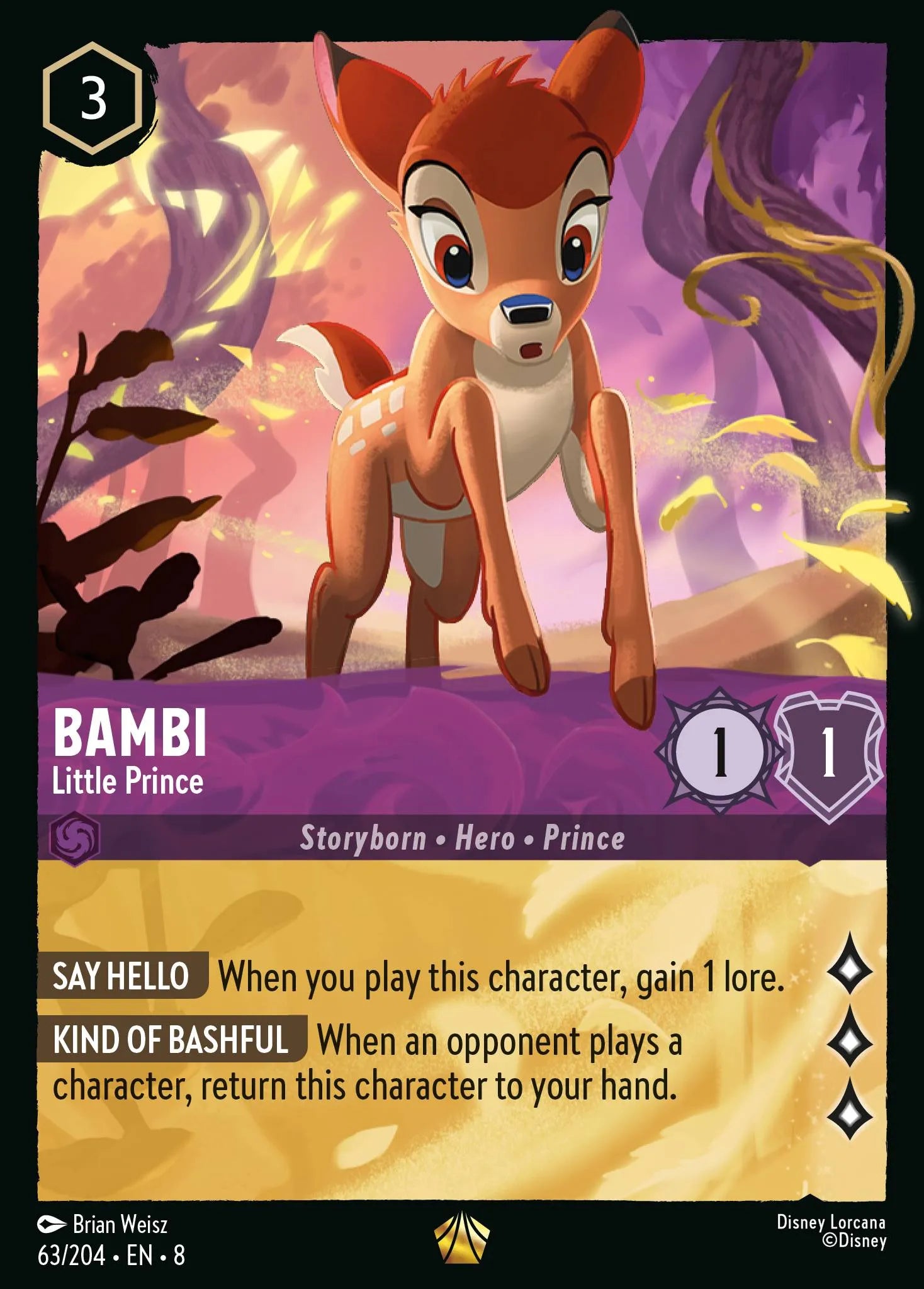 Bambi Little Prince (Legendary-Non Foil) - Reign of Jafar 63/204