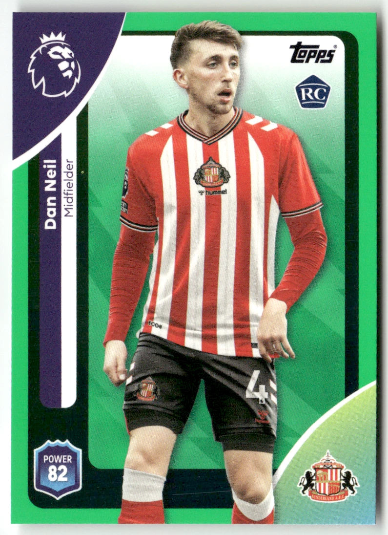 Dan Neil Green Parallel Rookie - Topps Premier League 2025/26