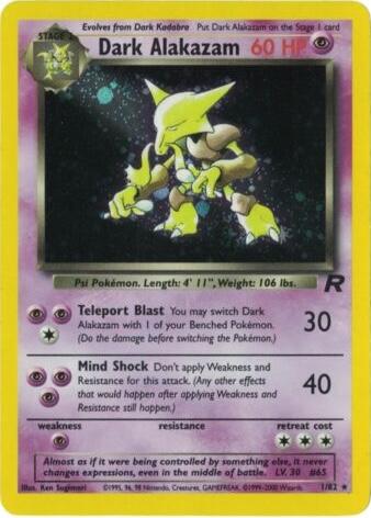 Dark Alakazam Holo - Team Rocket (TR) 1/82