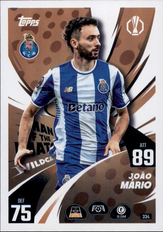 Joao Mario - Topps Match Attax 2025/26 Man of the Match Wildcard 390