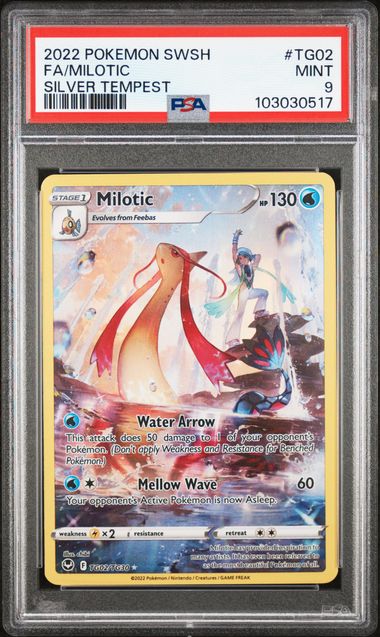 PSA 9 Milotic - Silver Tempest TG02/TG30