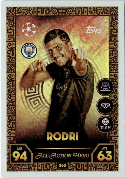 Rodri - Topps Match Attax 2025/26 All Action Hero 363